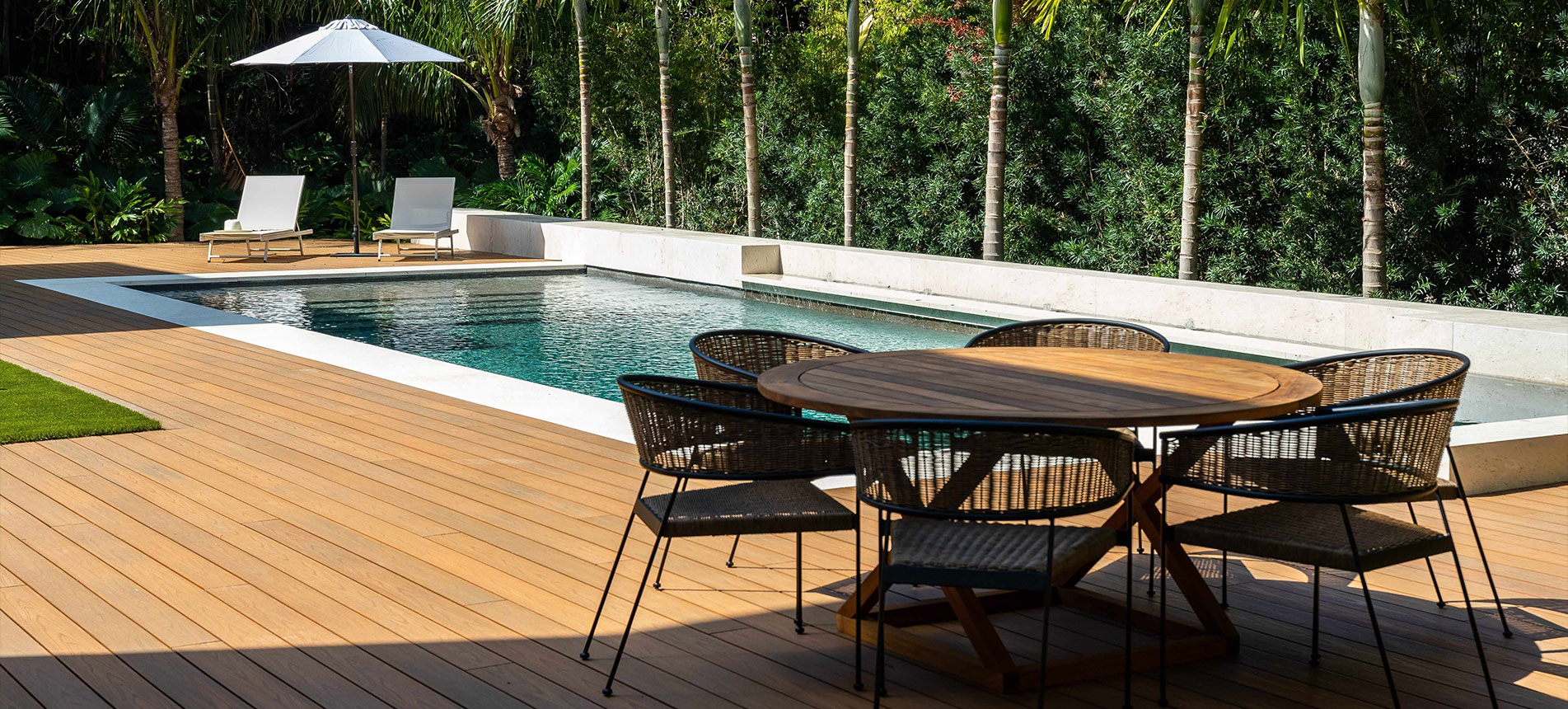 CO-EXTRUSION WPC DECKING  Waterproof Poolside Flooring | 25-Year Color Warranty | Zero Maintenance