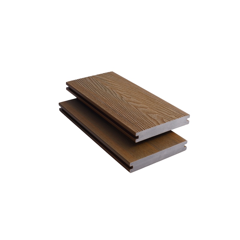 Golden teak wpc decking boards