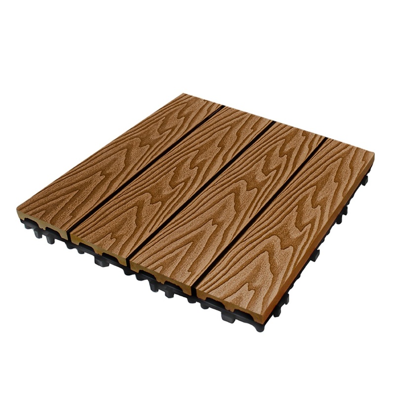 WPC tiles natural wood